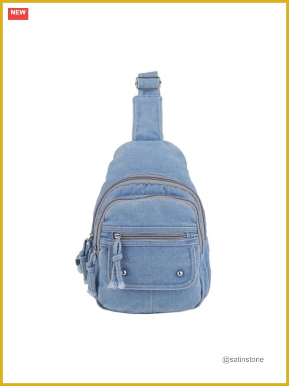 Denim Sling Bag Retro Y2K Shoulder Crossbody Purse